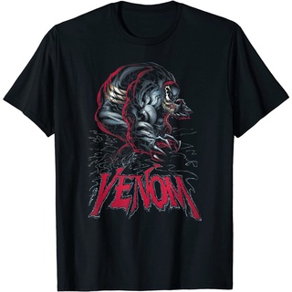 เสื้อยืดMarvel Venom Lurking The Street Shadows Logo Graphic T-Shirt For Adult