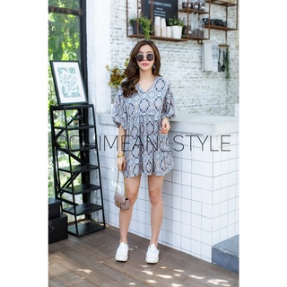 พร้อมส่งกดสั่งได้เลย เสื้อทรงบอลลูนลายผ้าสไตล์โบฮีเมียน
