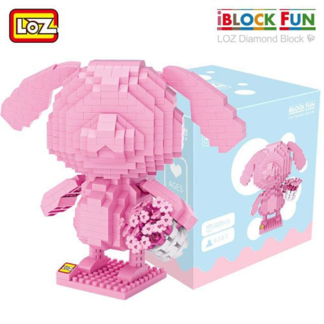 LOZ บล็อกต่อจิ๋ว XXL iBlockFun Pink Rabbit (รหัสสินค้า 9207) | Shopee ...