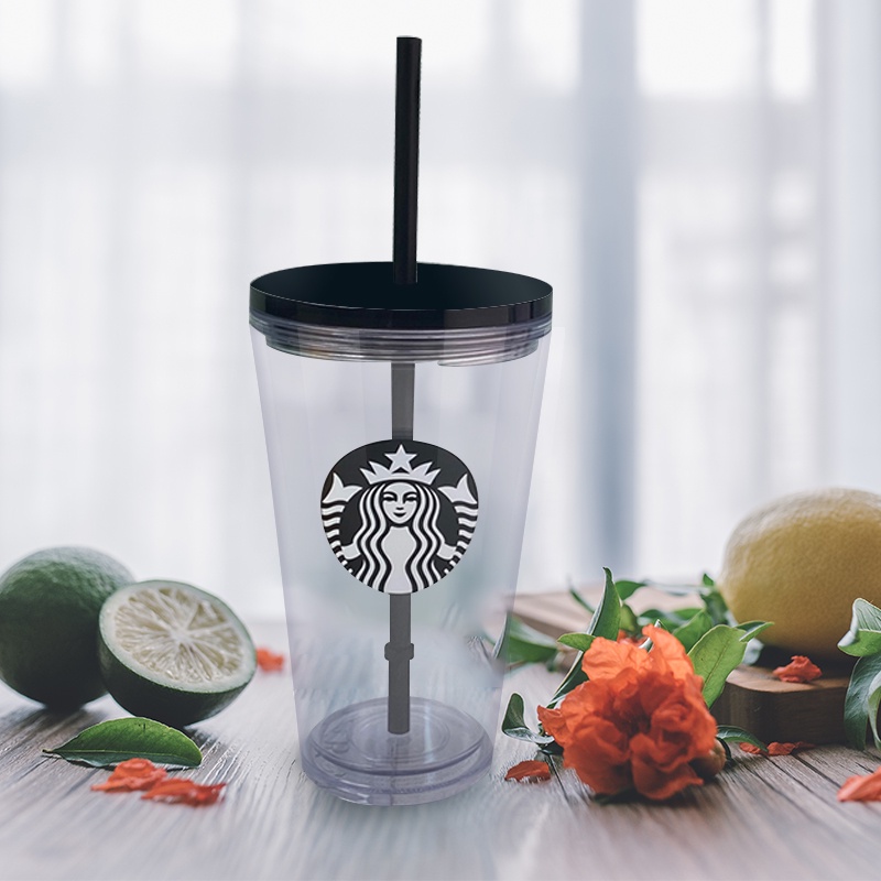 starbucks-straw-cup-limited-edition-สีดำและโปร่งใสพร้อมไซเรนโลโก้ชุดถ้วยกาแฟ700มล-470มล-แฟชั่นเย็นถ้วยแก้วน้ำขวด-flowerdance