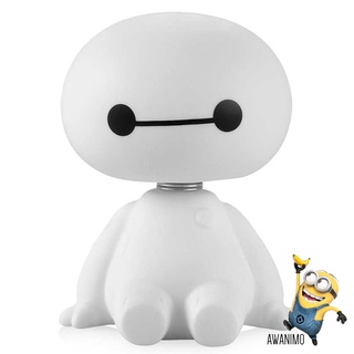 Baymax Stormtrooper ฟิกเกอร์หัวเขย่า สีขาว อุปกรณ์เสริม สําหรับตกแต่งรถยนต์