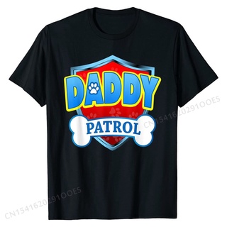 เสื้อยืดผ้าฝ้ายพรีเมี่ยม เสื้อยืดลําลอง ผ้าฝ้าย แขนสั้น คอกลม พิมพ์ลายตลก DADDY Patrol Dog Mom Dad สําหรับผู้ชาย และผู้ห