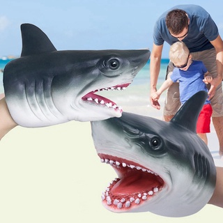 สินค้า Shark Hand Puppet Toys เด็กยางนุ่มถุงมือสัตว์ของเล่นจำลองฉลามหุ่นมือ Animal