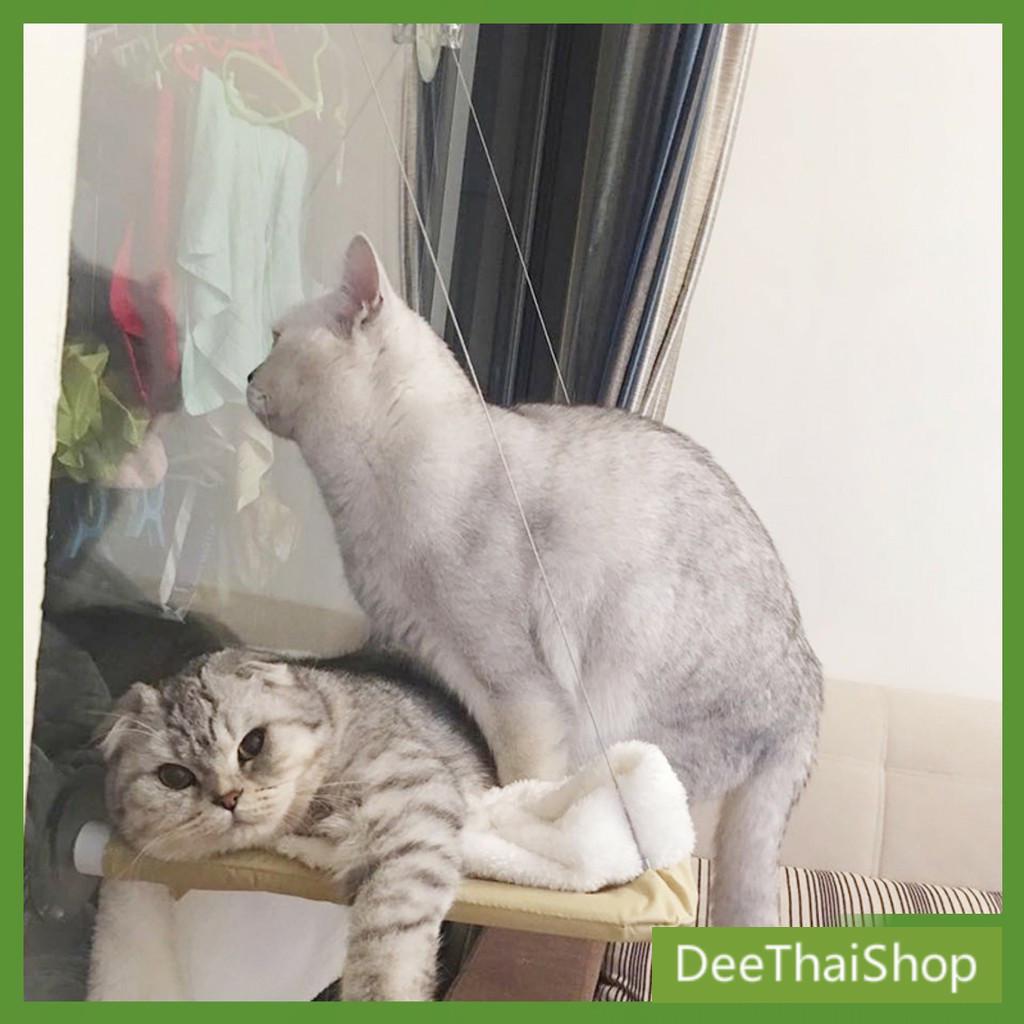 deethai-เปลผ้าใบ-เปลแมวติดกระจก-ขนาดใหญ่-55x35ซม-รับน้ำหนักได้ถึง-15-kg-บ้านแมว-เฟอร์นิเจอร์แมว-cat-windows-hammock