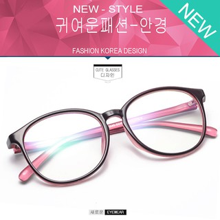 Fashion เกาหลี แฟชั่น แว่นตากรองแสงสีฟ้า รุ่น 2340 C-6 สีชมพูเข้ม ถนอมสายตา (กรองแสงคอม กรองแสงมือถือ)