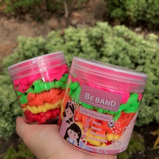 BEBAND หนังยางรัดผม [ยางเส้นใหญ่Large : ใช้รัดผมผู้ใหญ่หรือเด็กผมยาวหนา] คละ5สี : ชมพู-เขียว-ส้ม-เหลือง-แดง