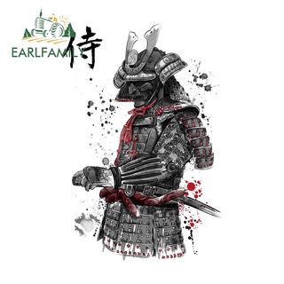 Earlfamily สติกเกอร์ ลายการ์ตูนอนิเมะ JIN SAKAI Samurai ขนาด 13 ซม. x 12.4 ซม. สําหรับติดตกแต่งกระจกหน้ารถจักรยานยนต์ รถบ้าน