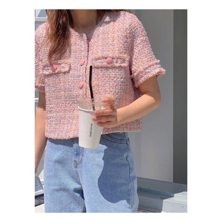 พร้อมส่ง🔥 sweet candy blouse — เสื้อครอปคุณหนูสไตล์เกาหลี