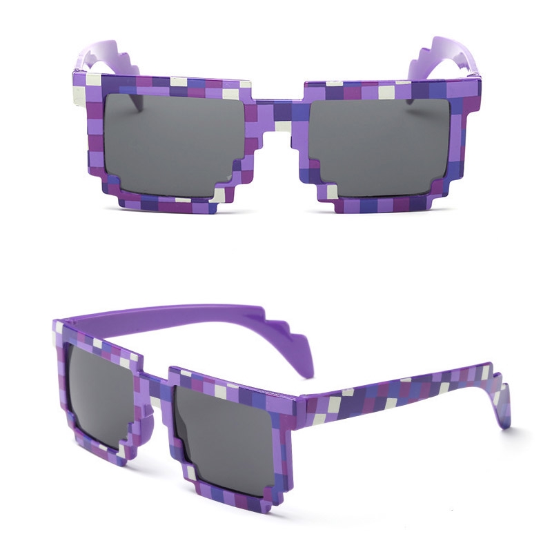 พร้อมส่ง-แว่นมายคราฟ-minecraft-แว่นตา-มายคราฟ-minecraft-thuglife-แว่นตาแฟนซี-game-minecraft-sunglasses-fashion-kids-action-toys-square-new-minecrafter-glasses-children-cosplay-toys
