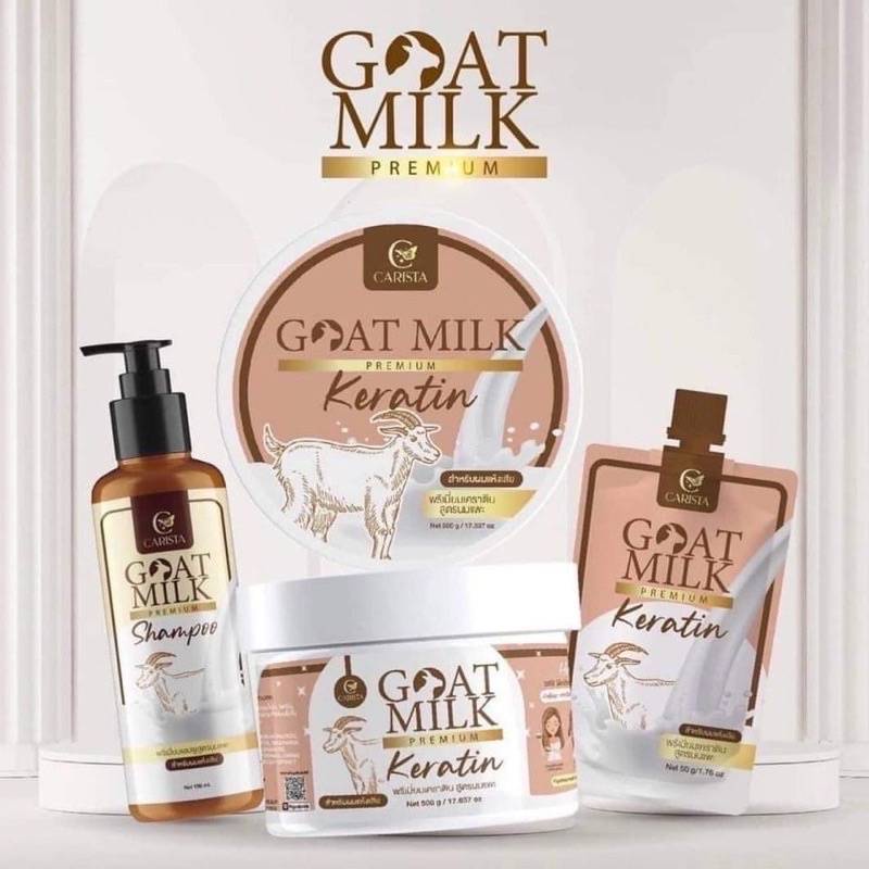 แท้-carista-goat-milk-keratin-เคราตินนมแพะ-หมักผมนมแพะ-goatmilk-premium-keratin-500g-กระปุก