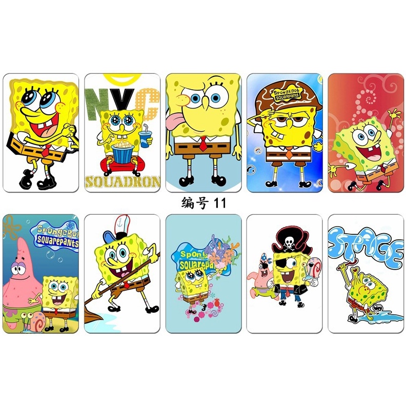 สติ๊กเกอร์ติดบัตร-bts-mrt-คีย์การ์ด-spongebob-1-20