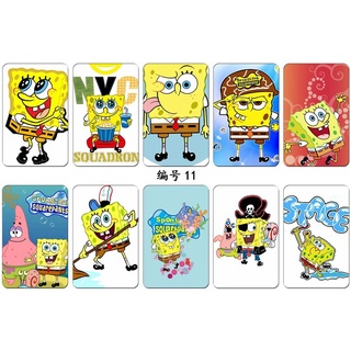 สติ๊กเกอร์ติดบัตร BTS MRT คีย์การ์ด (spongebob)1-20