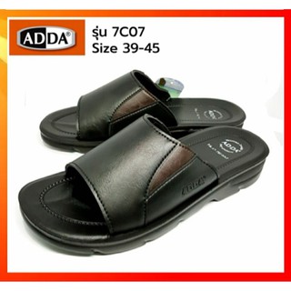 [ของแท้💯] รองเท้าแตะ ADDA 7C07 เบา สวมใส่สบาย หนังPU สีดำ ไซส์39-45