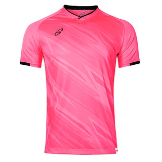 EGO SPORT EG5136 เสื้อฟุตบอลคอวีไหล่สโลปแขนสั้น สีชมพูสะท้อน