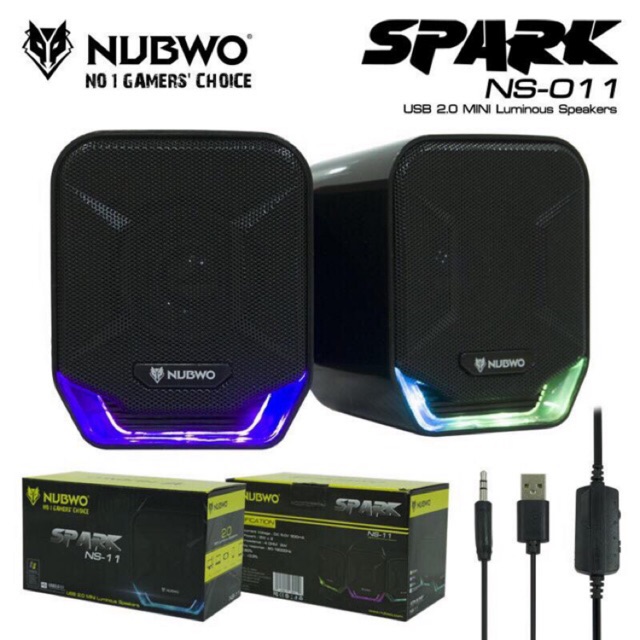 ภาพหน้าปกสินค้าNUBWO NS-11 SPARK SAAG D-72 / Gadonx SG-119 ลำโพง คอมพิวเตอร์ ยูเอสบี USB Speaker (สีดำมีไฟ) ประกันศุนย์1ปี