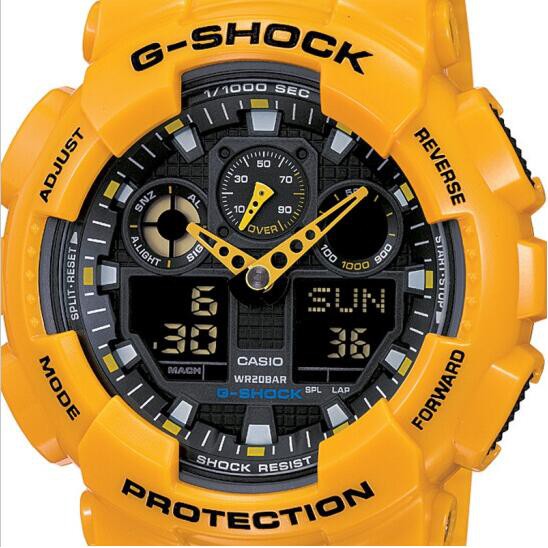 ภาพหน้าปกสินค้าใหม่จัดส่งฟรีCasio G-Shockแท้ 100% นาฬิกาข้อมือผู้ชาย สายเรซิ่น รุ่น GA-100A-9A ประกัน 1 ปีYellow จากร้าน midnight.superman บน Shopee