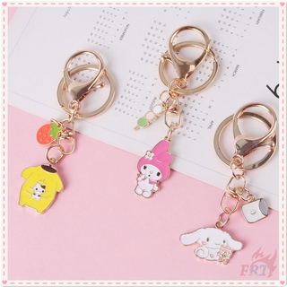 ✪ Melody / Pom Pom Purin / Cinnamoroll - Sanrio Cartoon Characters Series 01 Keychains ✪ 1Pc Fashion KeyRing Metal Pendant Bag Accessories Gifts（3 Styles）