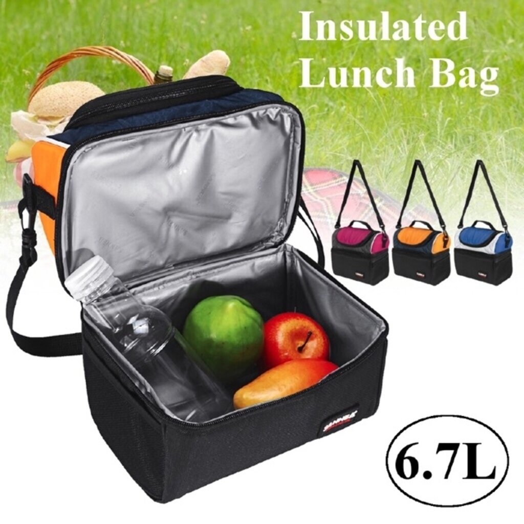 กระเป๋าเก็บอุณหภูมิ-แบ่งช่อง-เก็บความเย็น-ขนาด-6-7ลิตร-2สี