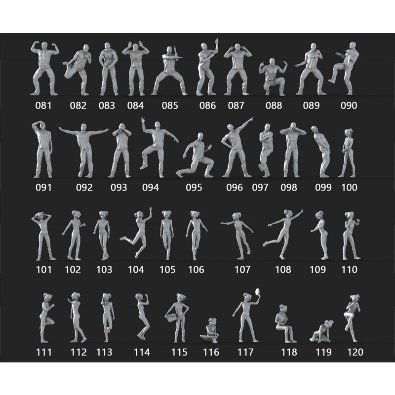 figure-model-scale-1-64-โมเดลคนจิ๋ว-264-character