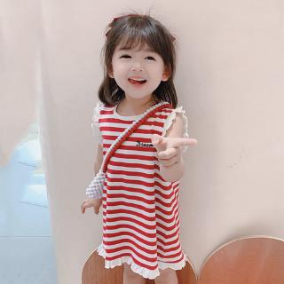 ชุดเด็กผู้หญิง ชุดฤดูร้อนหญิง 2020 เด็กใหม่ชุดกระโปรงเด็กเกาหลี