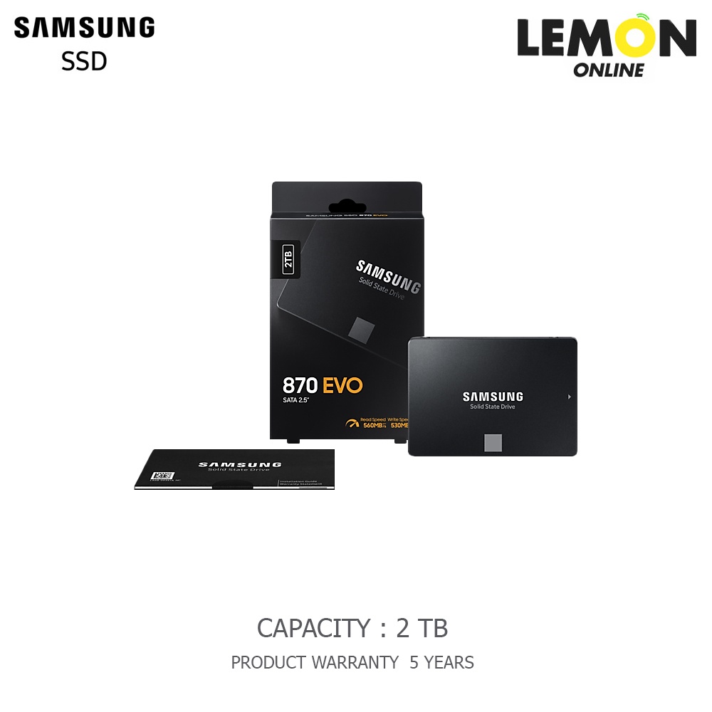 SSD SAMSUNG 870 EVO 2TB SATA 2.5 MZ77E2T0BW Shopee Thailand