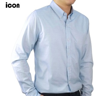 ภาพหน้าปกสินค้าicon (ไอคอน) เสื้อเชิ้ตผู้ชายแขนยาว ทอลาย DOBBY ผ้าคอตตอนผสมสแปนเด็กซ์ สีฟ้าอ่อน - IAC8009 ที่เกี่ยวข้อง