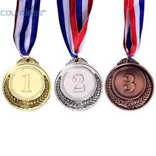 ป้ายรางวัลเหรียญรางวัล สีทอง สีเงิน สีบรอนซ์ สําหรับเด็ก [countless.th]