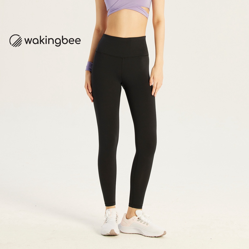 ภาพหน้าปกสินค้าWakingbee WB Leggings (Black) เลกกิ้งออกกำลังกาย  ผ้านุ่มพิเศษ ใส่สบาย ยืดหยุ่น กระชับ แห้งเร็ว กันยูวี จากร้าน wakingbee บน Shopee