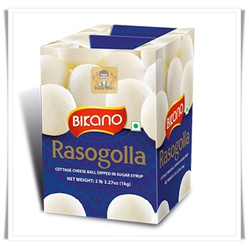 ภาพสินค้ารัสกุลล่ะ (Rasogolla) ขนมหวานจาก ประเทศอินเดีย ยี่ห้อ บิกาโน (1 กิโลกรัม) -- Bikano's Rasogolla (1 KG) จากร้าน indiamart บน Shopee ภาพที่ 1
