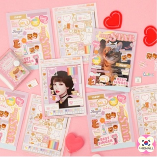 [DAISO Korea] Photo album decoration gold leaf stickers (4 pieces) 2 types, diary decoration