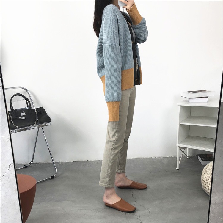 etichic-กางเกงยีนส์ผ้ายืด-กางเกงทำงาน-แฟชั่นสำหรับผู้หญิง-กางเกงเกาหลี