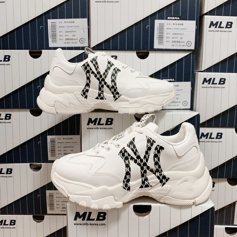 mlb-big-ball-chunky-monogram-มี-2สี-รุ่นใหม่-รองเท้าพร้อมกล่อง