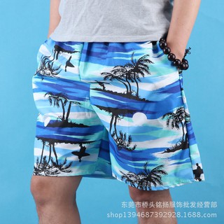 กางเกงขาสั้น กางเกงชายหาด กางเกงบ็อกเซอร์ กางเกงชายหาดขาสั้น กางเกงบ็อกเซอร์ สวมใส่สบายแห้งเร็ว