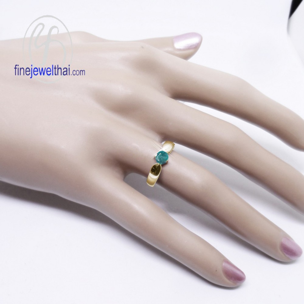 finejewelthai-แหวนมรกต-มรกต-แหวนเงินแท้-แหวนพลอย-พลอยแท้-พลอยประจำเดือนเกิด-emerald-silver-ring-r1131em-g-pg