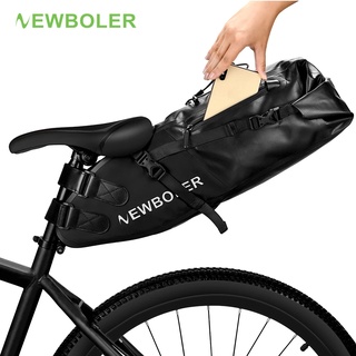 NEWBOLER Bikepacking กระเป๋าจักรยานกันน้ำจักรยานอานกระเป๋าขนาดใหญ่ความจุ 10L/13L ด้านหลังขี่จักรยาน Pack Accessories