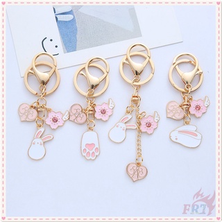 ✪ Ins - Cute Rabbit Sakura Series 01 Keychains ✪ 1Pc Fashion KeyRing Airpods Cases Pendant Bag Accessories Gifts（4 Styles）