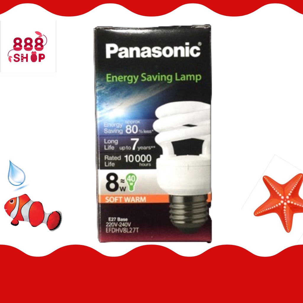 หลอดไฟ+ขา led 8w สั้น panasonic กล่องฟ้าดำ | Shopee Thailand