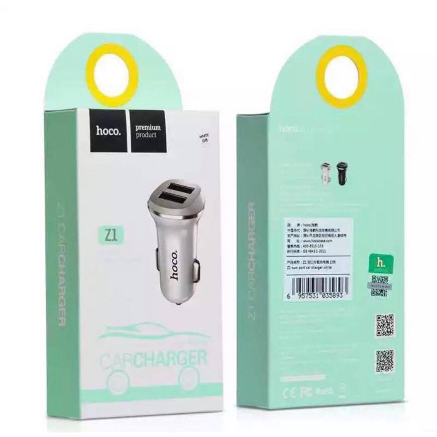 cherry-hoco-ที่ชาร์จในรถยนต์-รุ่น-z1-two-port-car-charger-2-1a