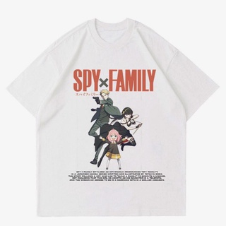 เสื้อยืดสีดำอินเทรนด์เสื้อยืด พิมพ์ลาย Spy X FAMILY สําหรับครอบครัว | เสื้อยืด พิมพ์ลายอนิเมะ MANGA SPYXFAMILY | เสื้อผ้