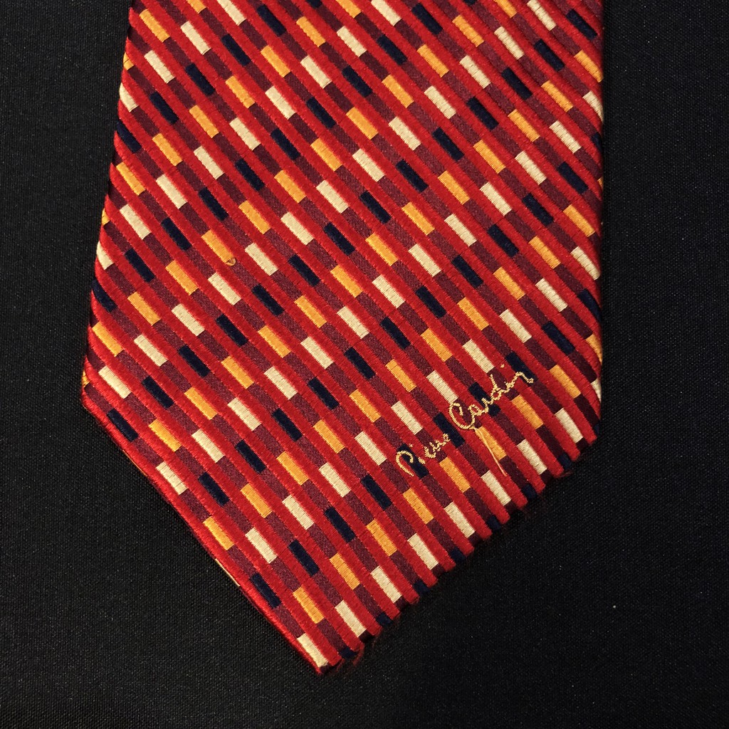 necktie-เนคไทแบรนด์เนม-pierre-cardin-ของแท้-มือสอง-สภาพดี-ราคาถูก-ผ้าไหม