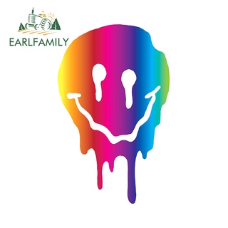 Earlfamily สติ๊กเกอร์ลายสายรุ้งกันน้ําสําหรับติดตกแต่งรถยนต์