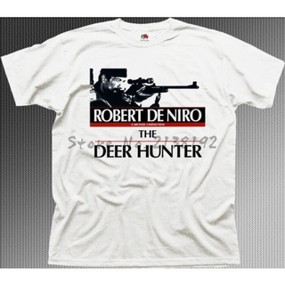 เสื้อยืดผ้าฝ้าย พิมพ์ลายภาพยนตร์ The Deer Hunter Robert De Niro สีขาว สําหรับผู้ชาย O65YT 666342สามารถปรับแต่งไ
