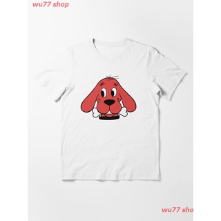 New Clifford The Big Red Dog Essential T-Shirt ผู้หญิง ดพิมพ์ลาย เสื้อยืดผ้าฝ้าย คอกลม cotton ความนิยม discount Unisex