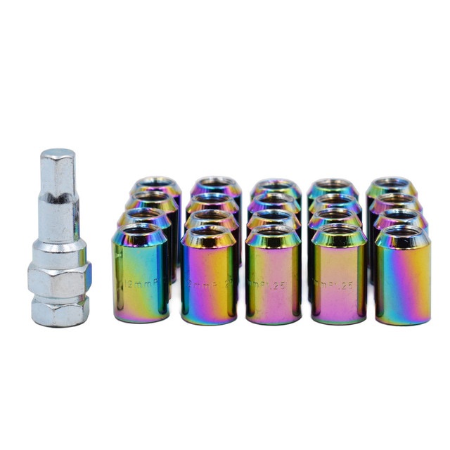 32 มม.M12x1.5/1.25 Racing Car Wheel Lug Nuts ขอบล้อ Lug Nuts รถอุปกรณ์ ...