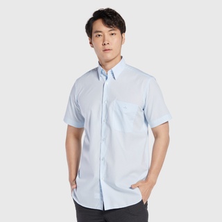 สินค้า ARROW Wrinkle Free Shirt แขนสั้น ทรง Comfort ลายตาราง สีฟ้า MACC2E6S2BSBU