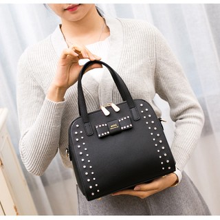 AXIXI Fashion Bag Black Pinny Bow สีดำ A12279BK