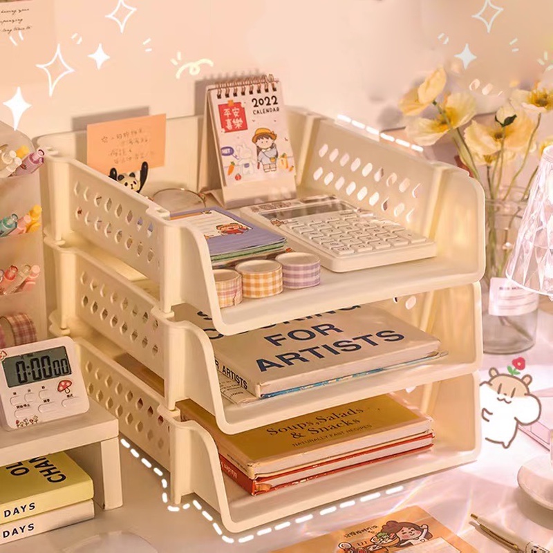 พร้อมส่ง-ชั้นใส่เอกสาร-a4-ชั้นวางเอกสาร-ขนาด27-x32-5x5-7ซม-ถาดวางเอกสาร-ตะกร้าเอกสาร-ชั้นเอกสาร-ชั้นวางของ