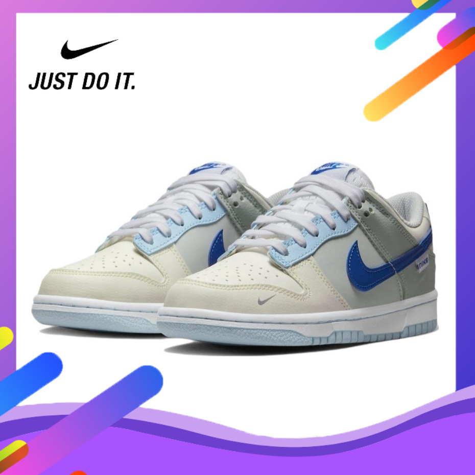 nike-dunk-low-gs-ivory-hyper-royal-fb1843-141-ของแท้-100-sneakers