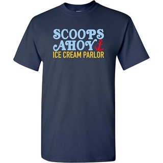 เสื้อยืด พิมพ์ลาย Scoops Ahoy Ice Cream Parlor - Starcourt Mall Hawkins Indiana Steve แฟชั่นฤดูร้อน สําหรับผู้ชาย