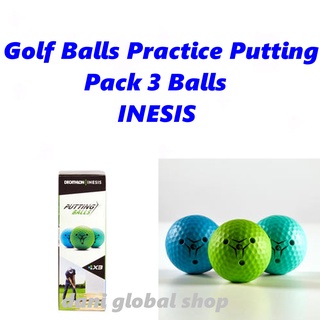 ลูกกอล์ฟ ฝึกซ้อมพัตต์ แพ็ค 3 ลูก Golf Balls Practice Putting Pack 3 Balls INESIS